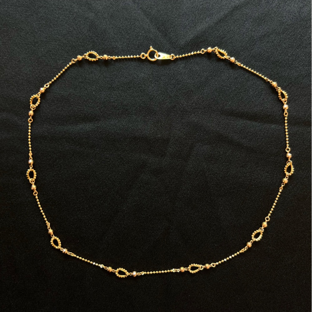 18K gold chain necklace, 16”